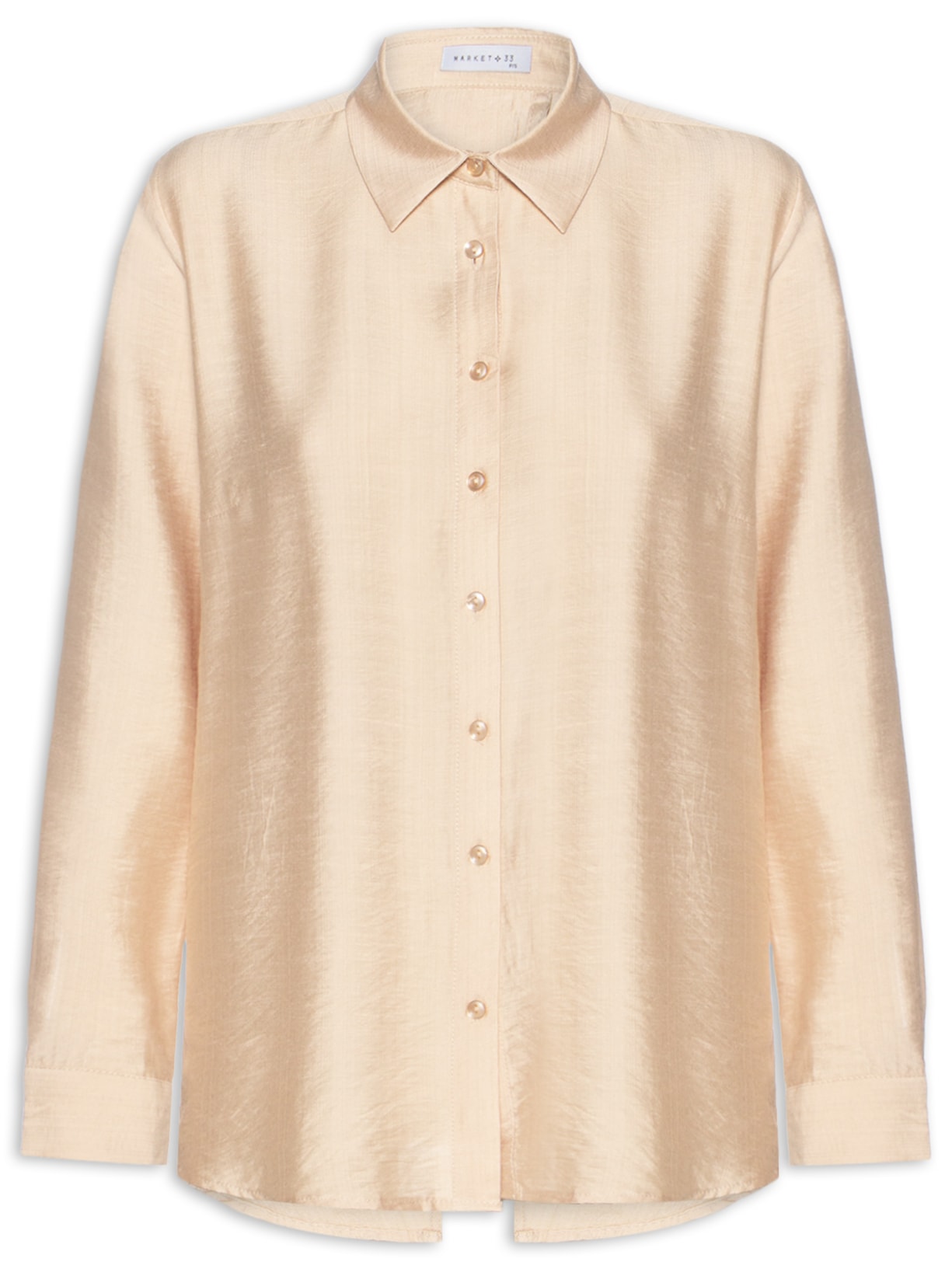 Camisa Feminina Com Amarração Nas Costas - Bege