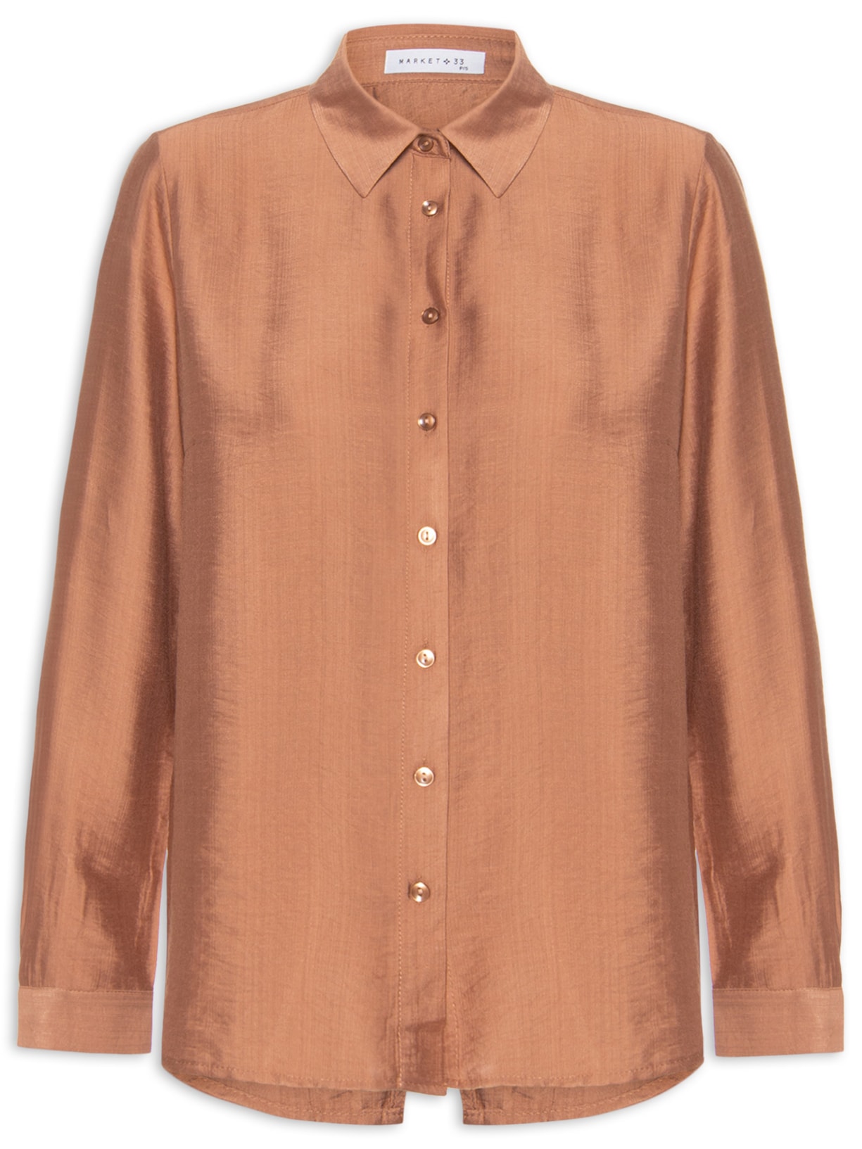 Camisa Feminina Com Amarração Nas Costas - Marrom