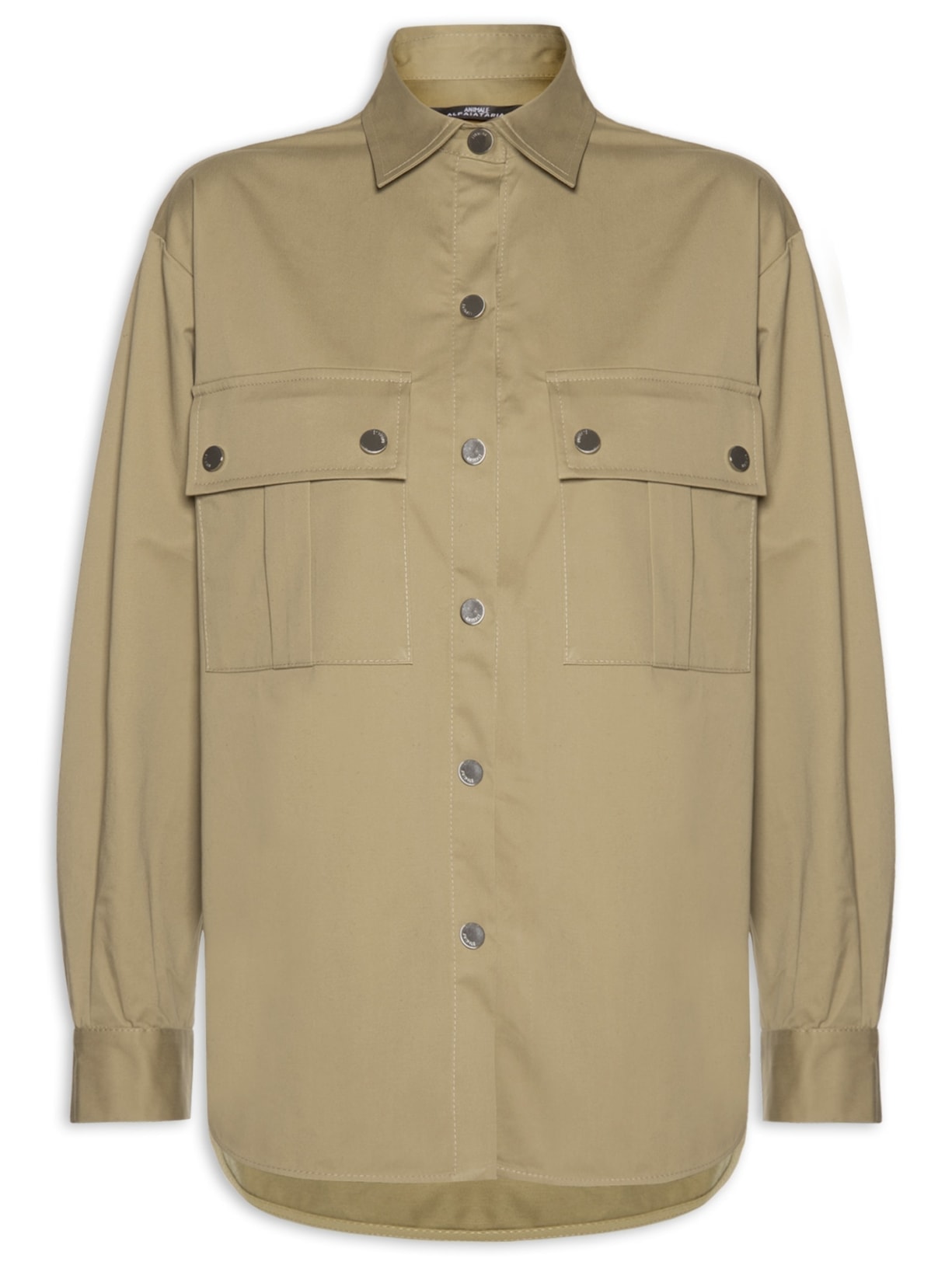 Camisa Feminina Com Bolsos ZLT - Bege