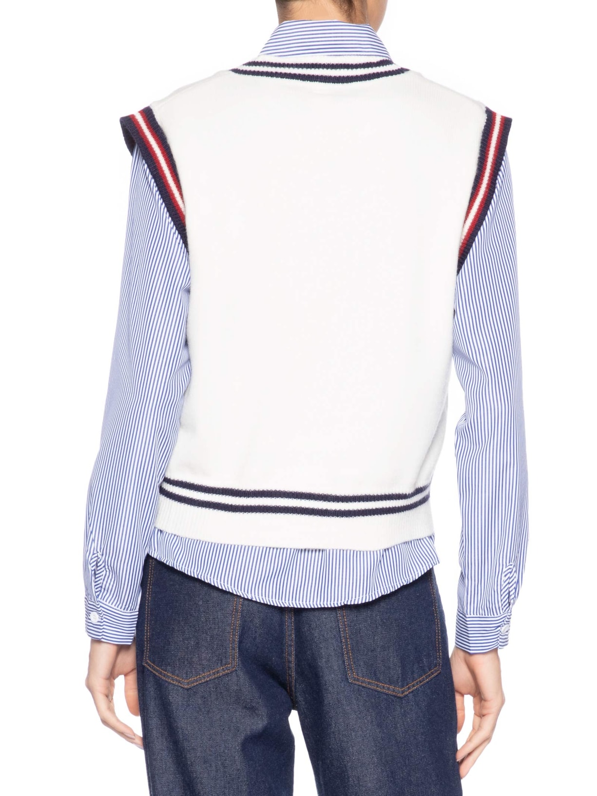 Camisa Feminina com Colete em Tricot – Azul Market 33