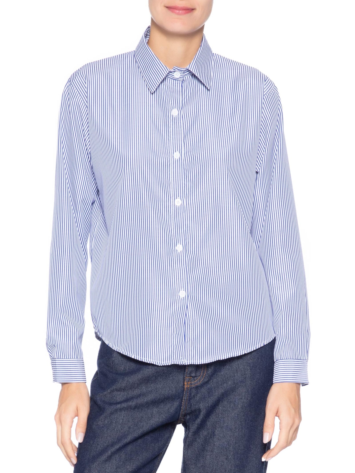Camisa Feminina com Colete em Tricot – Azul Market 33