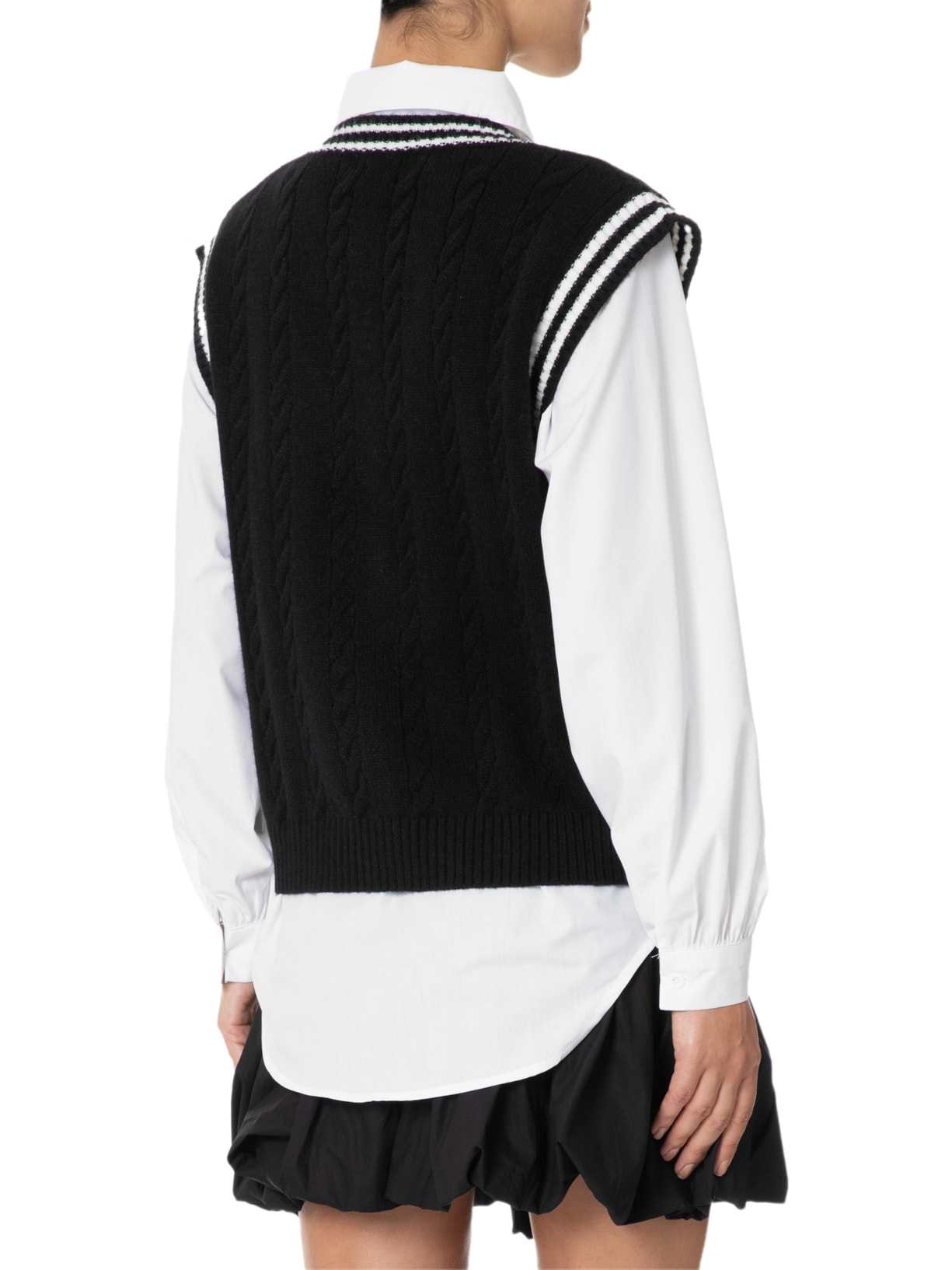 Camisa Feminina Com Colete Removível em Tricot Off White Market 33