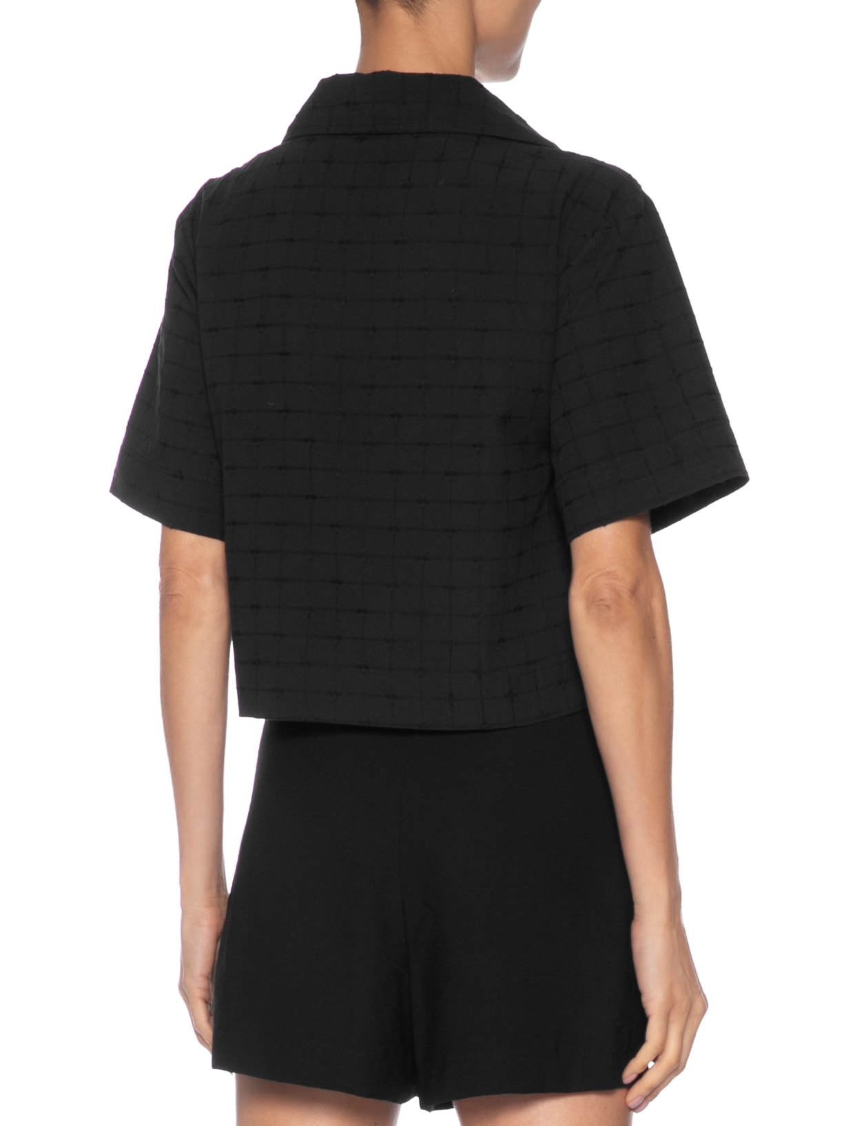 Camisa Feminina Com Fecho De Amarração Preto Market 33
