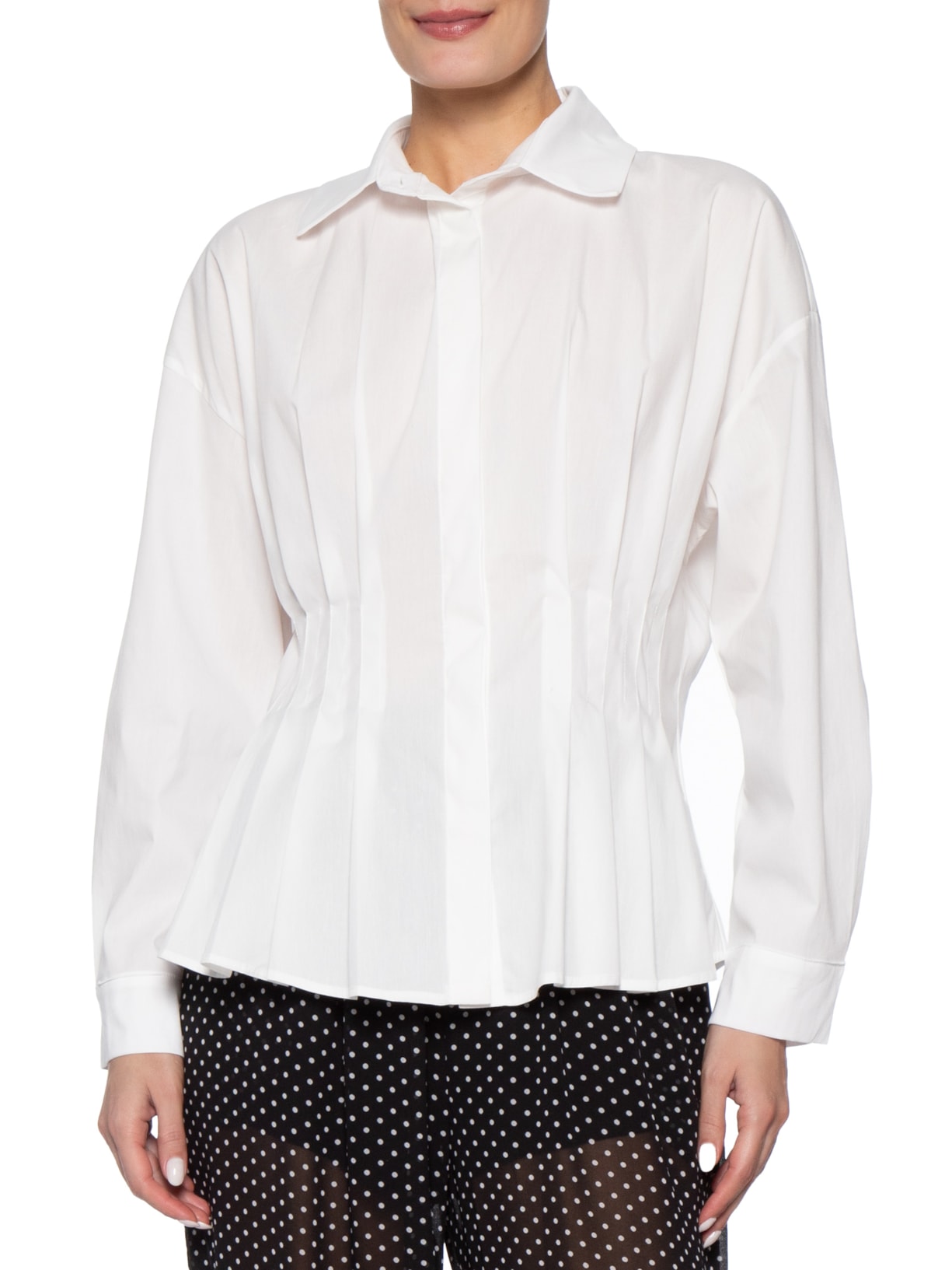 Camisa Feminina Com Pregas Off White '2Essential