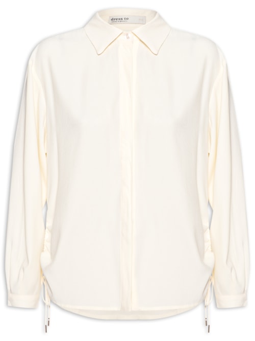 Camisa Feminina Com Regulagem - Amarelo