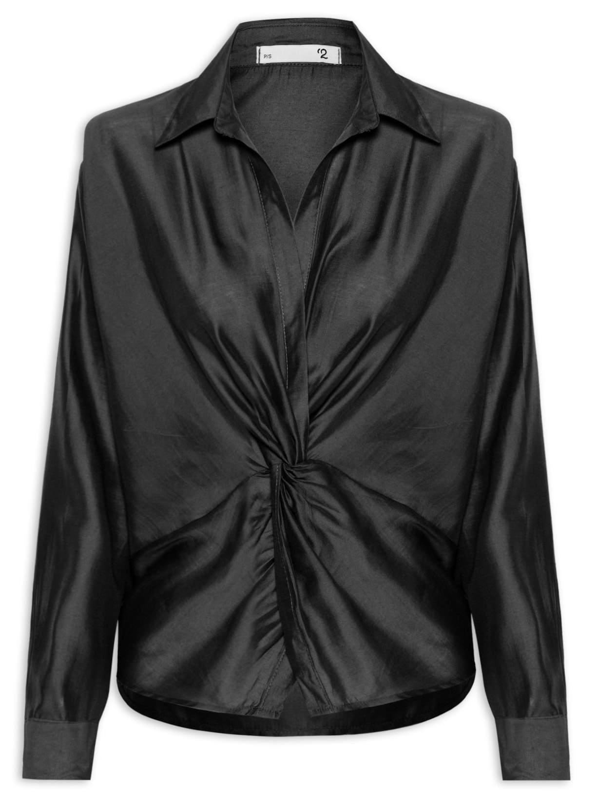 Camisa Feminina Com Transpasse - Preto