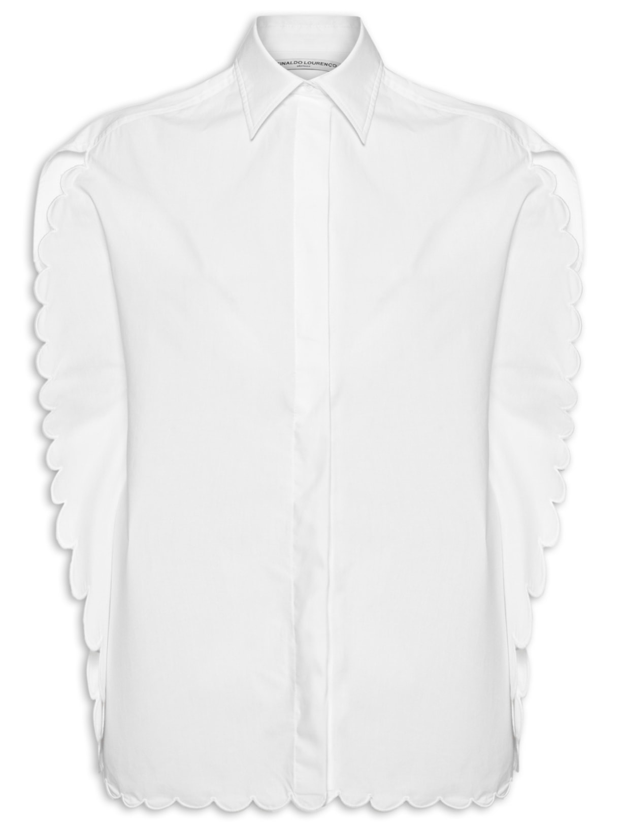 Camisa Feminina Com Vista Embutida - Branco