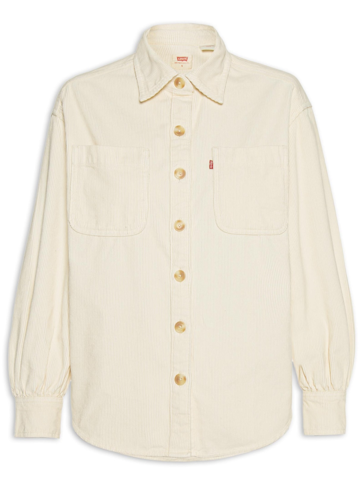 Camisa Feminina Corduroy Overshirt - Branco