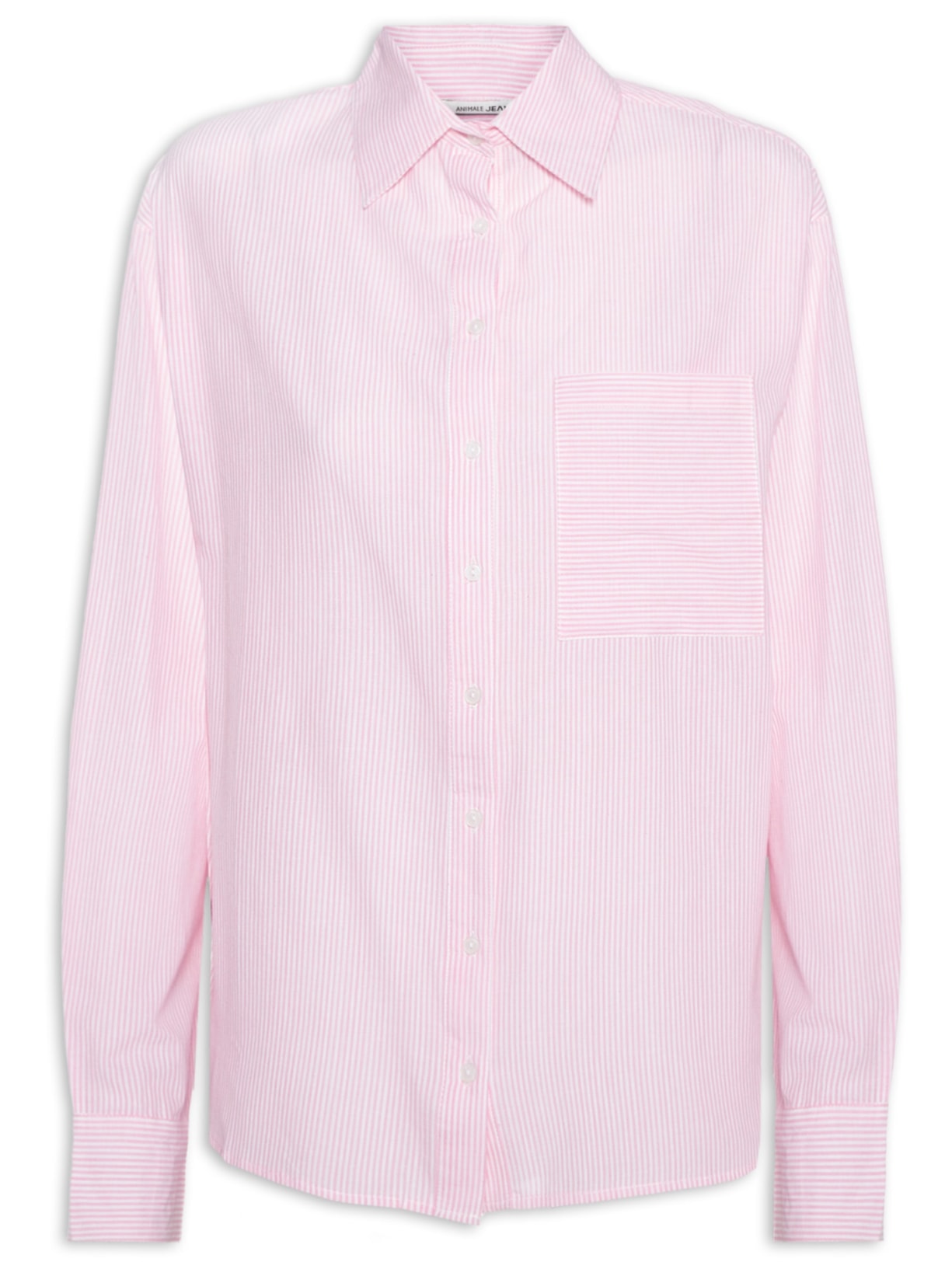 Camisa Feminina Cotton Listrada - Rosa