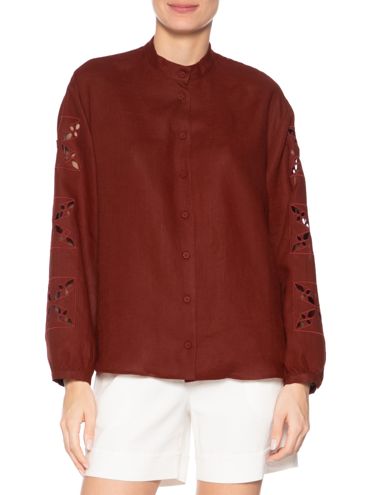 Camisa Feminina Crepúsculo Linho Vermelho A.niemeyer