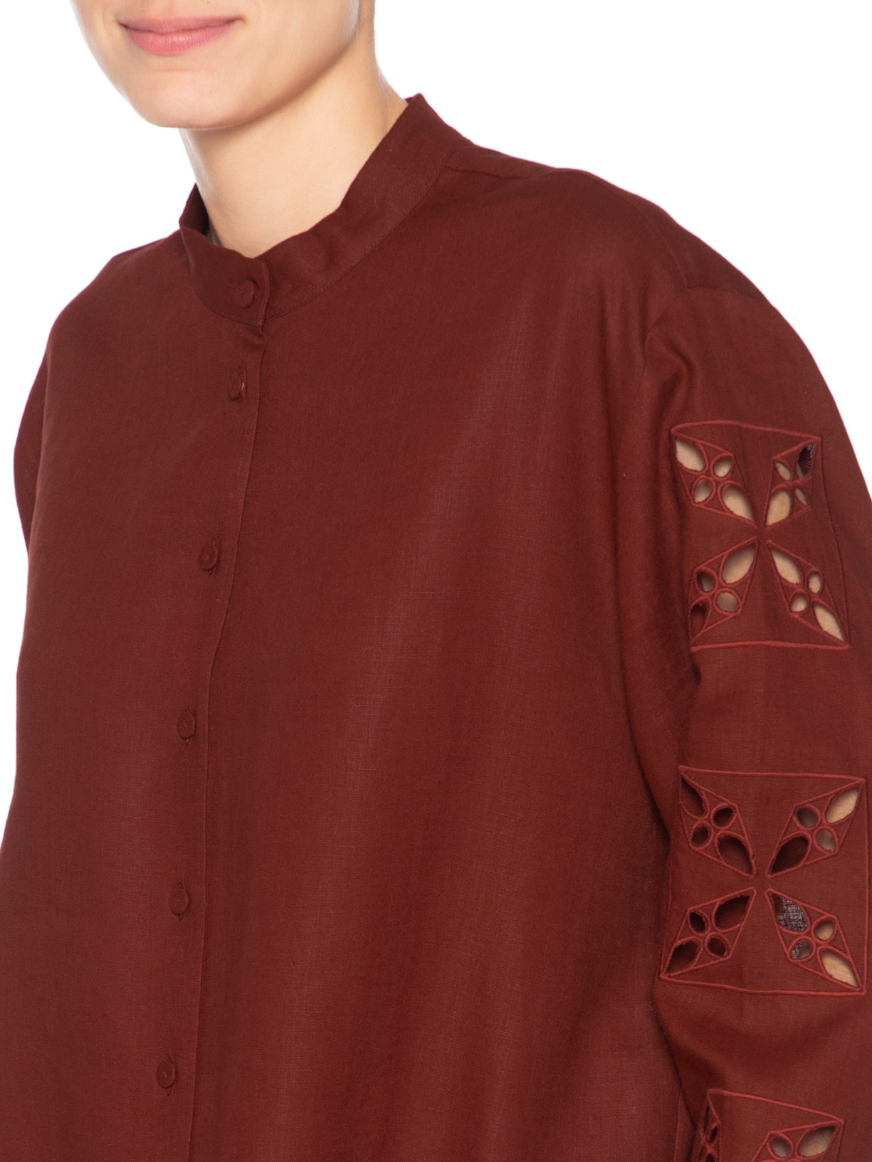 Camisa Feminina Crepúsculo Linho Vermelho A.niemeyer