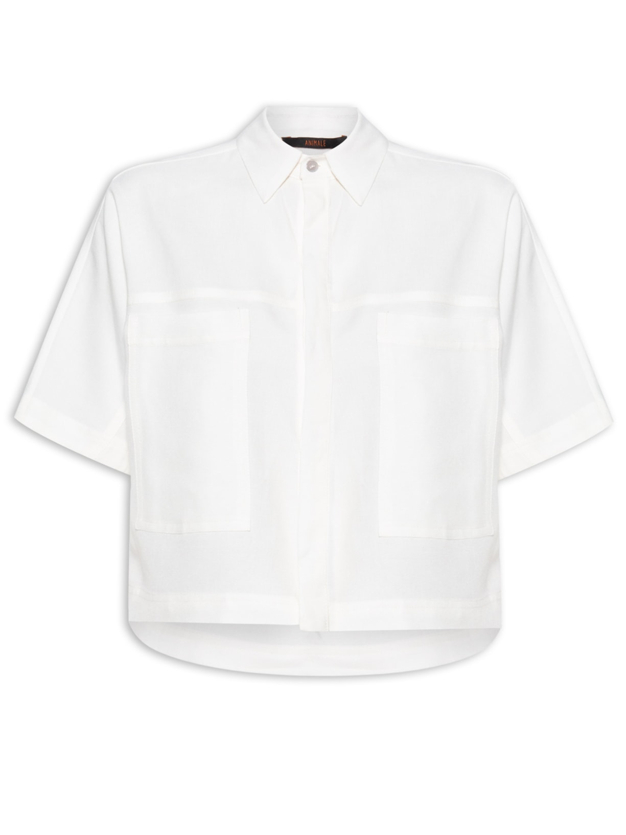 Camisa Feminina Cropped - Branco