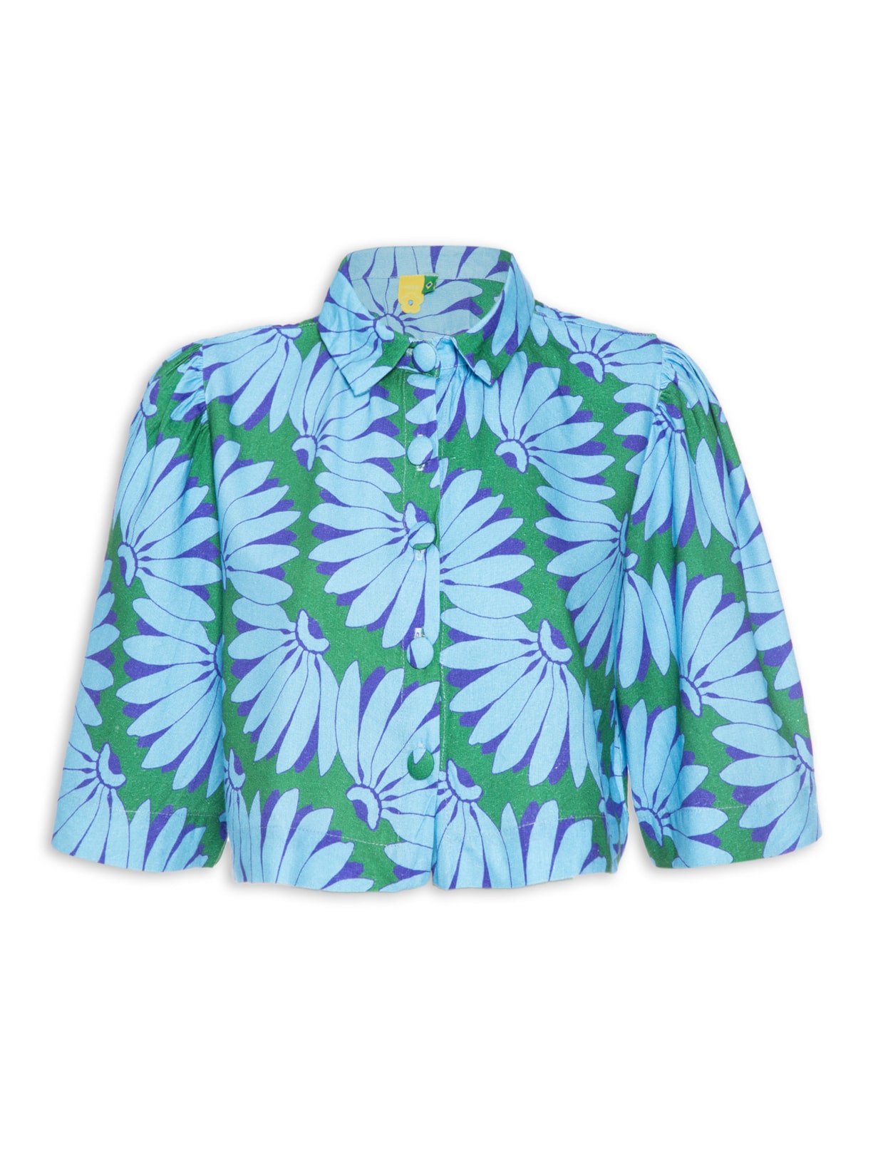 Camisa Feminina Cropped Copabanana - Azul