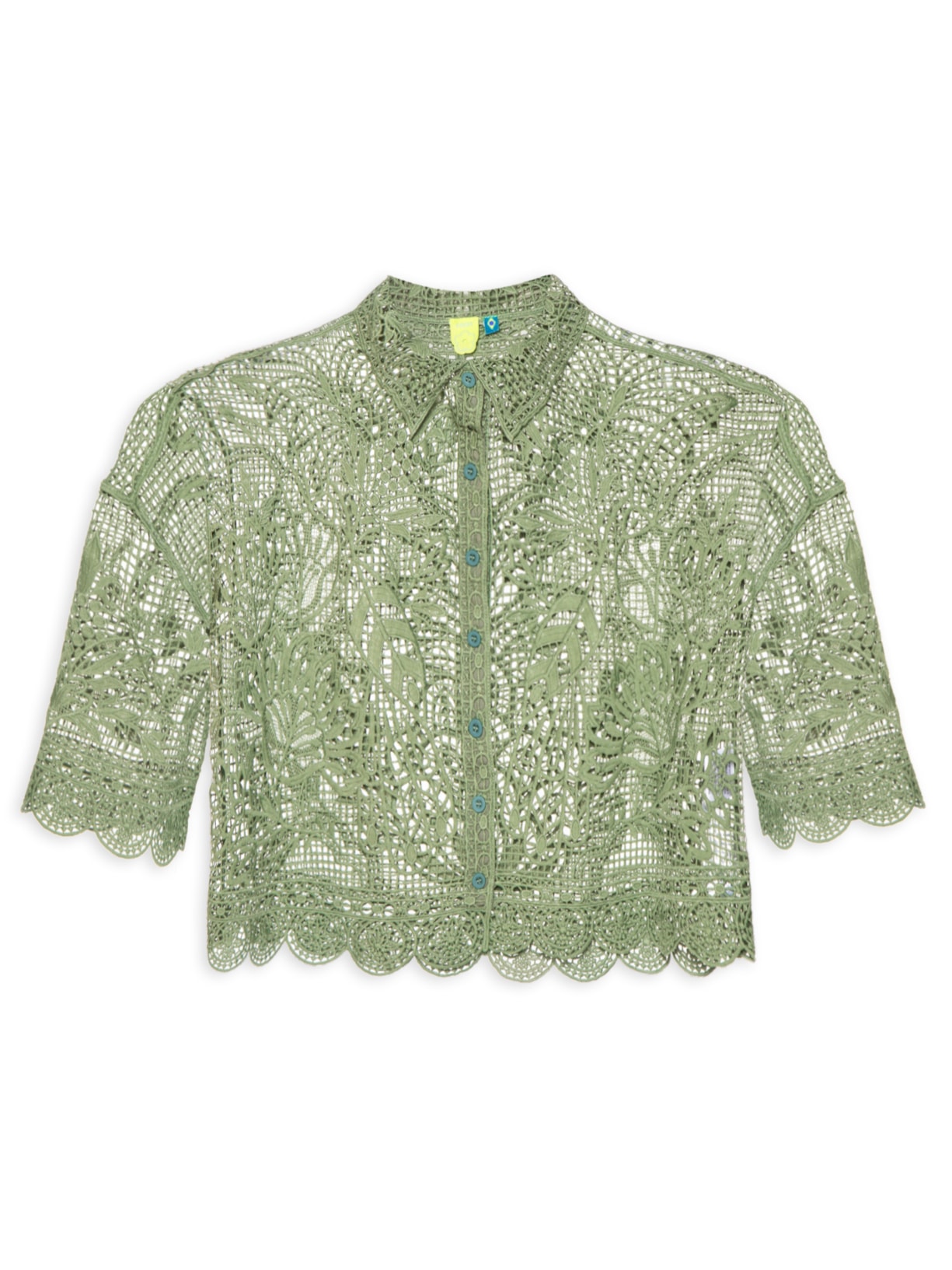 Camisa Feminina Cropped Guipire Praia De Rio - Verde