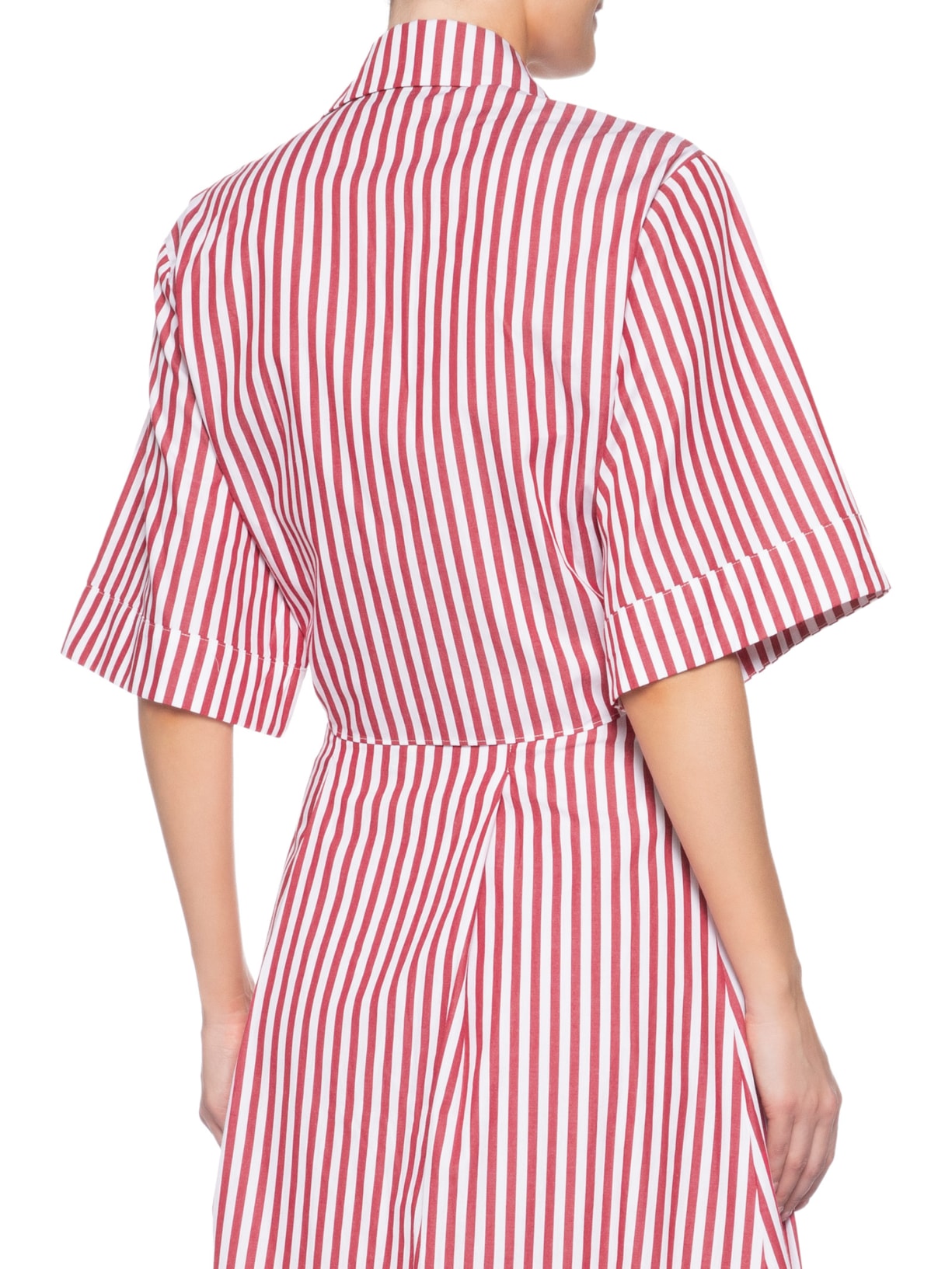 Camisa Feminina Cropped Listrada Rosa Farm