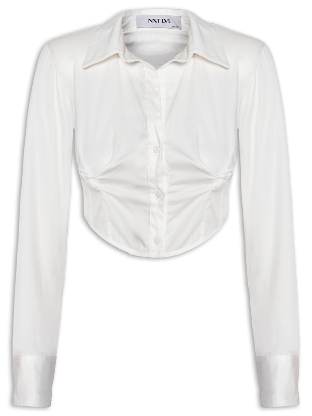 Camisa Feminina Cropped - Off White