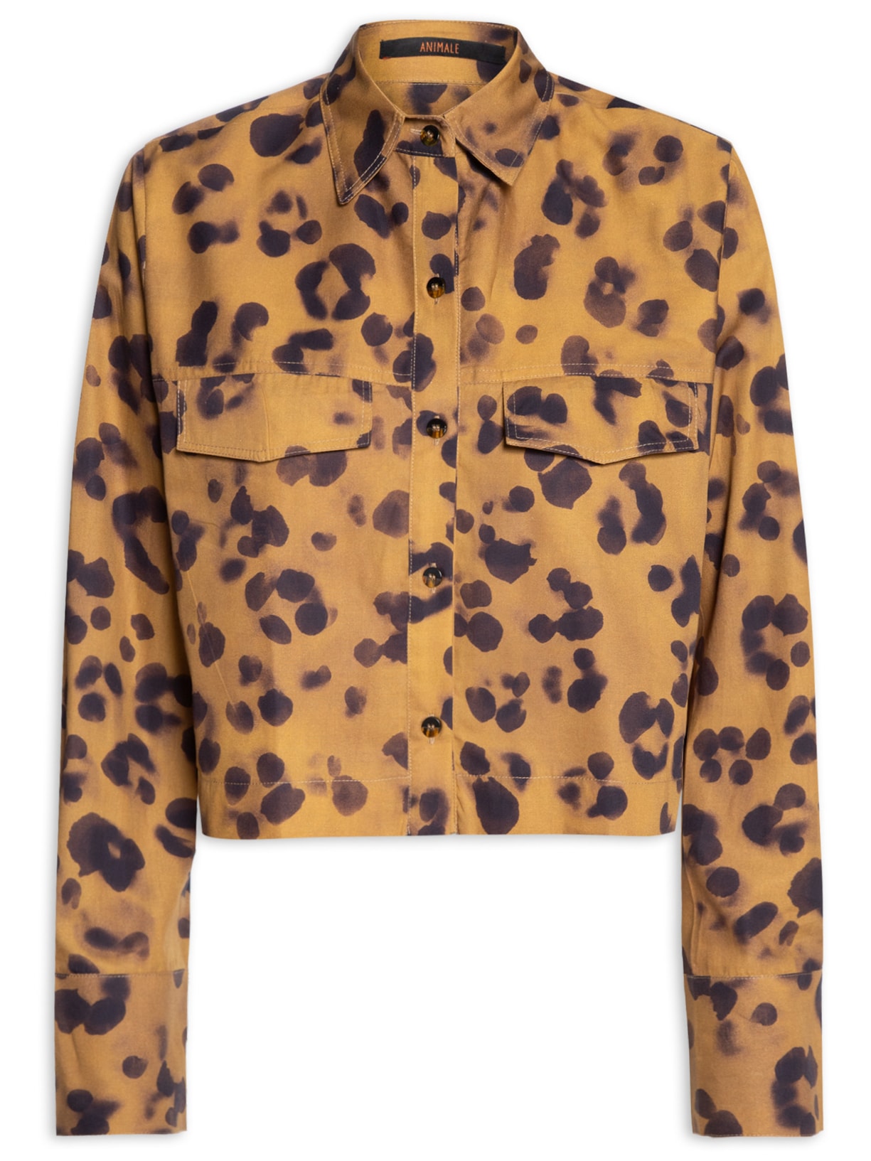 Camisa Feminina Cropped Onça Sombra - Animal Print