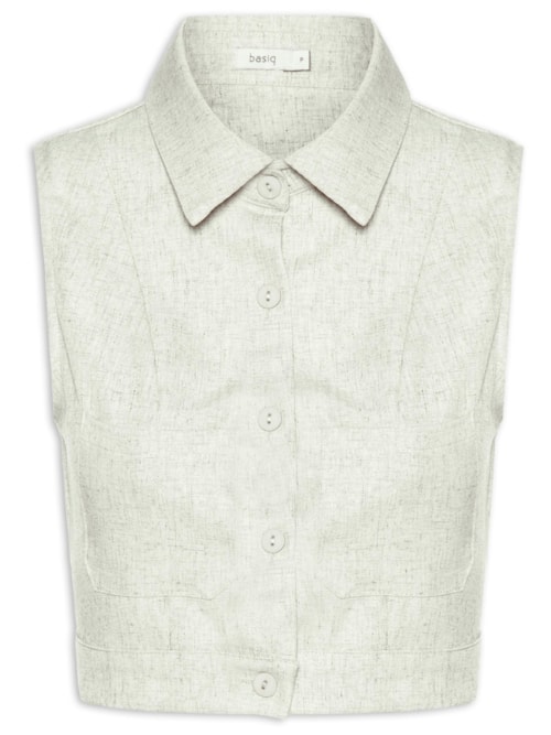 Camisa Feminina Cropped Sem Manga - Verde