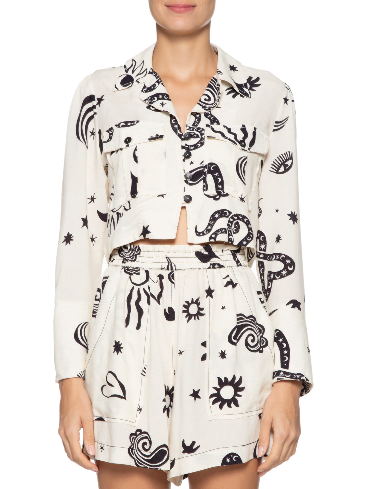 Camisa Feminina Cropped Sonhos Branco Dress To