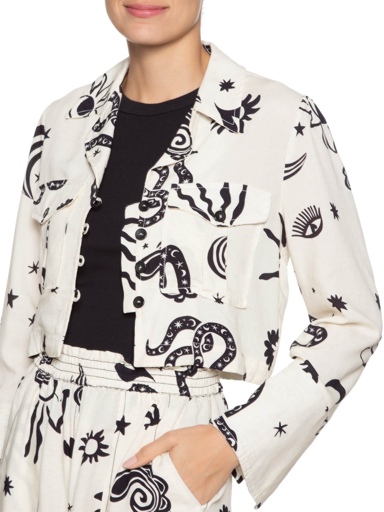 Camisa Feminina Cropped Sonhos Branco Dress To