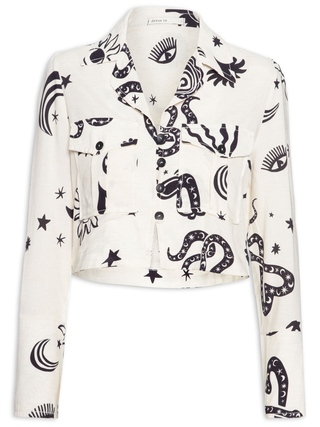 Camisa Feminina Cropped Sonhos - Branco