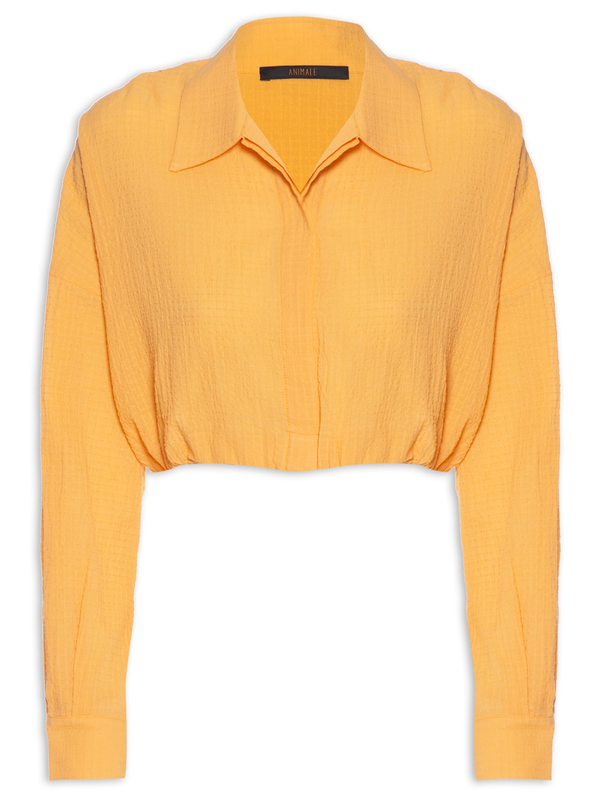 Camisa Feminina Cropped Tunel - Laranja