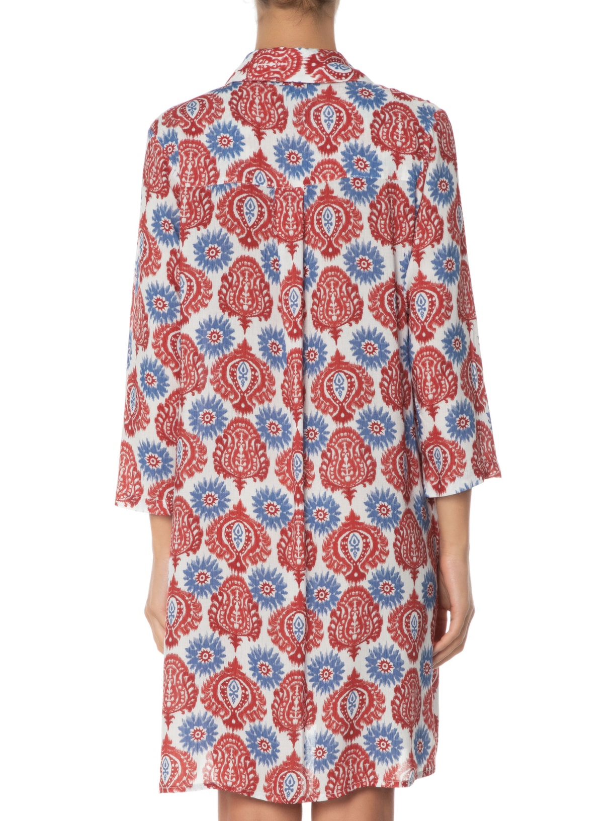 Camisa Feminina Curta Malaga Vermelho Gii Sleepwear