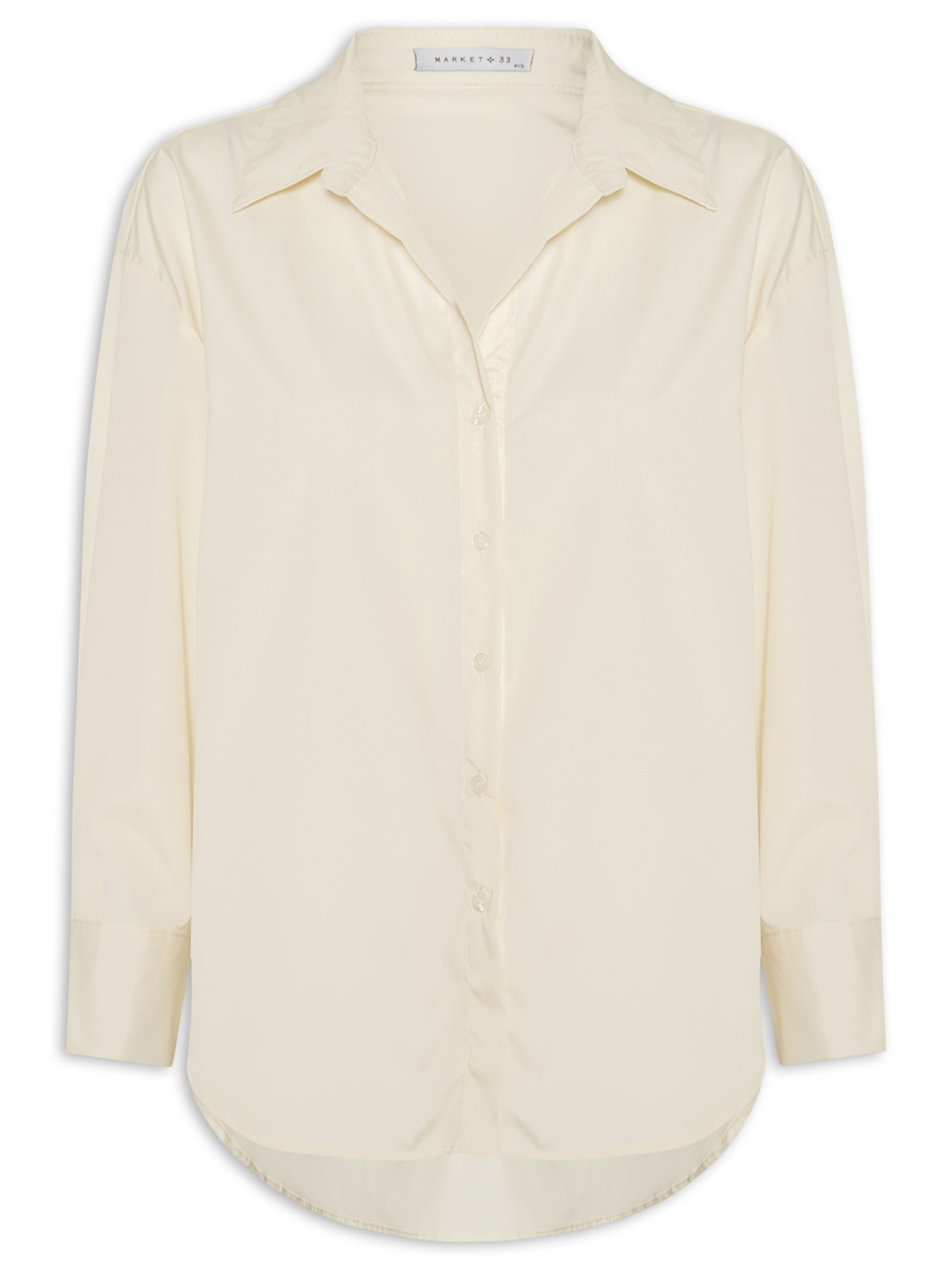 Camisa Feminina De Alfaiataria Amarelo Market 33