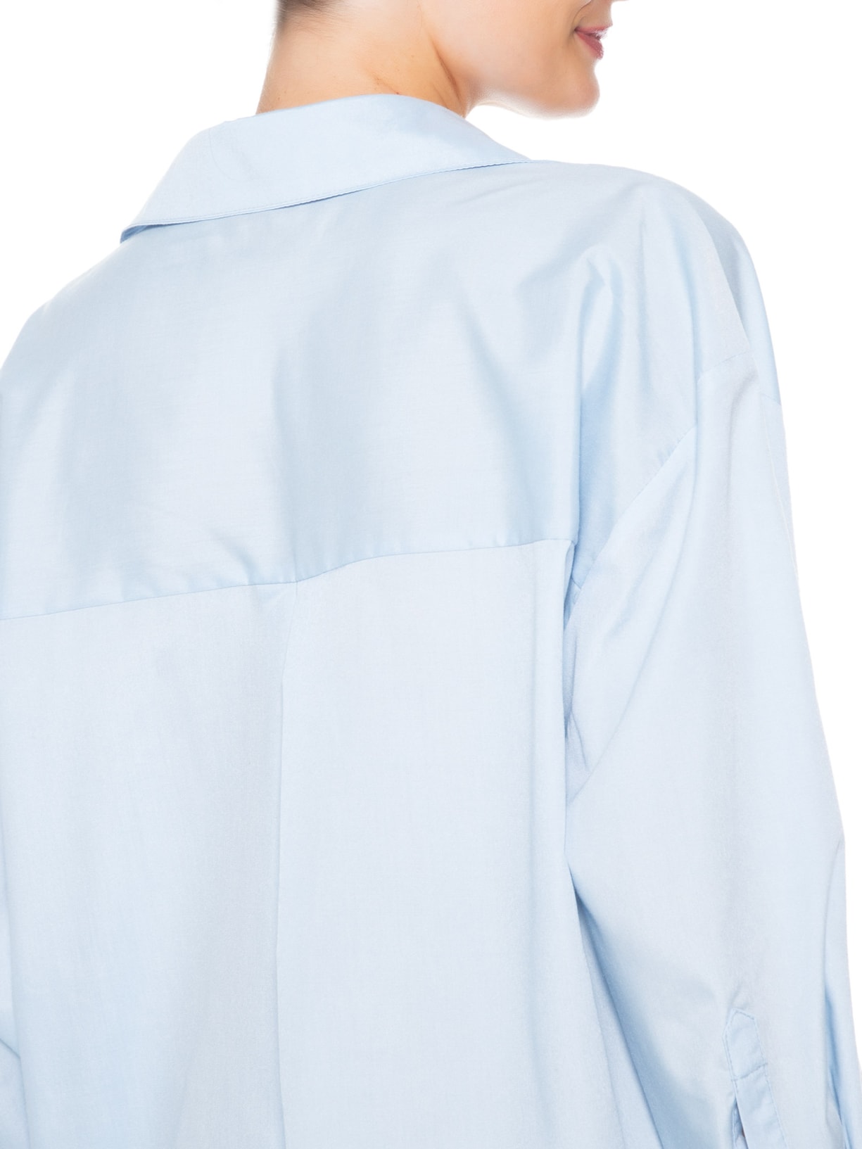 Camisa Feminina De Alfaiataria Azul Market 33