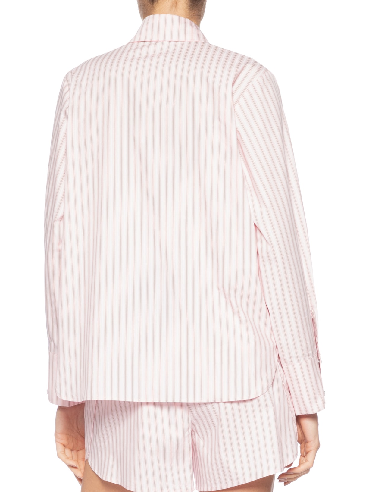 Camisa Feminina De Botão Manga Longa Fio Tinto Rosa Animale Jeans