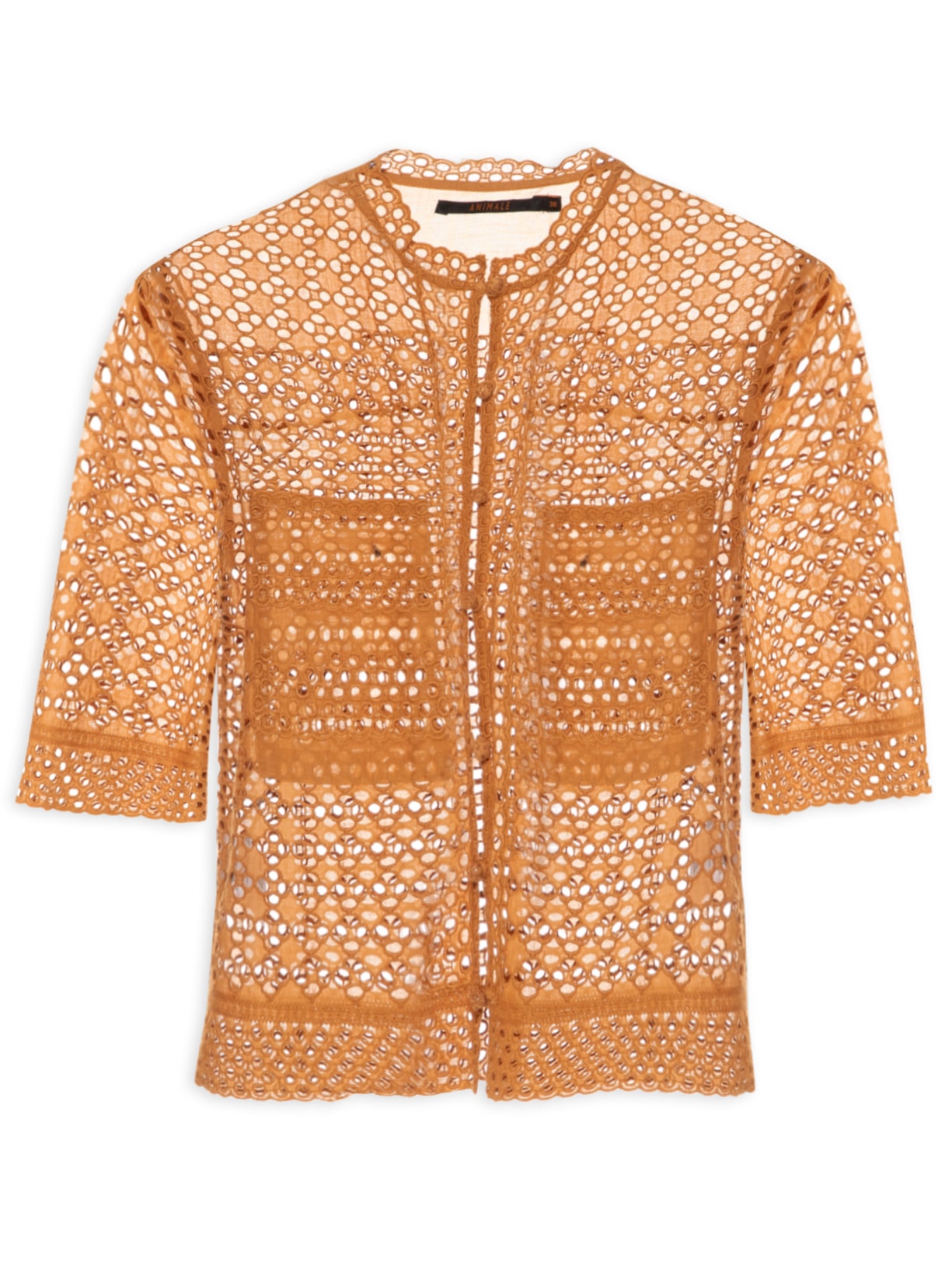 Camisa Feminina De Laise Esferas - Marrom