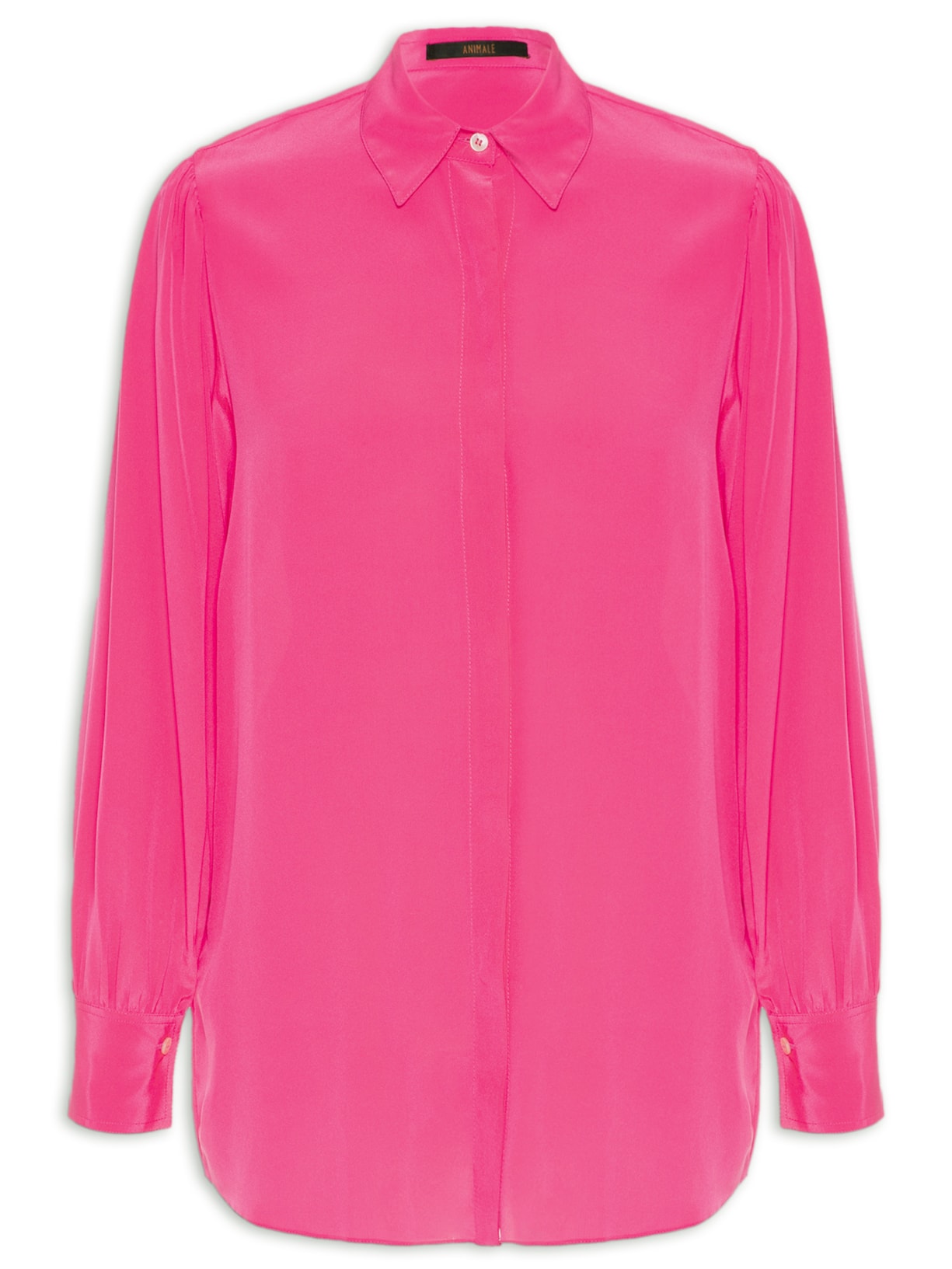 Camisa Feminina De Seda ácido - Rosa