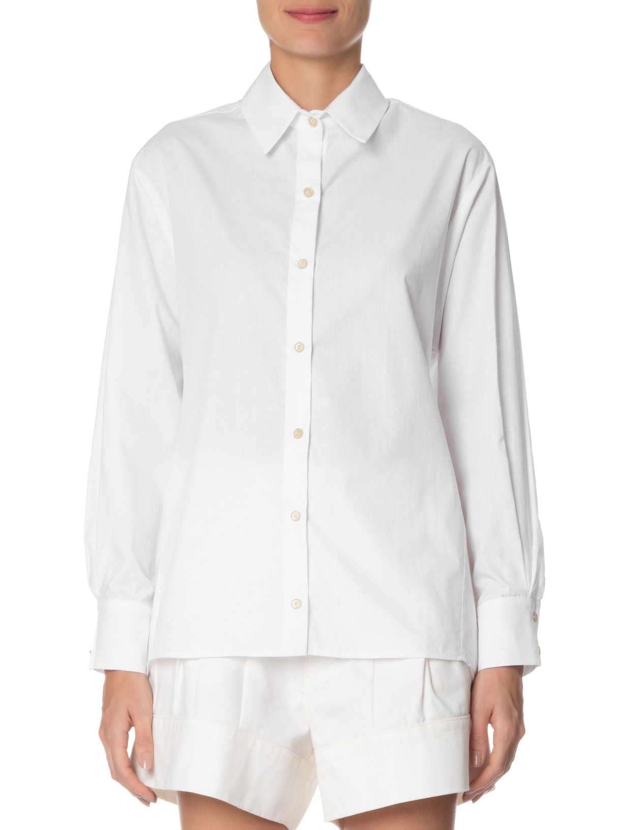 Camisa Feminina De Tricoline Branco Animale