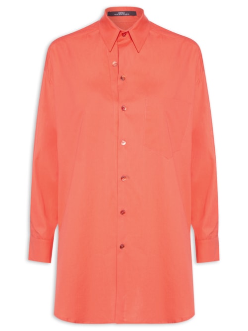 Camisa Feminina De Tricoline Camelia - Laranja