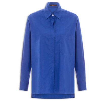 Camisa Feminina De Tricoline Essential - Azul