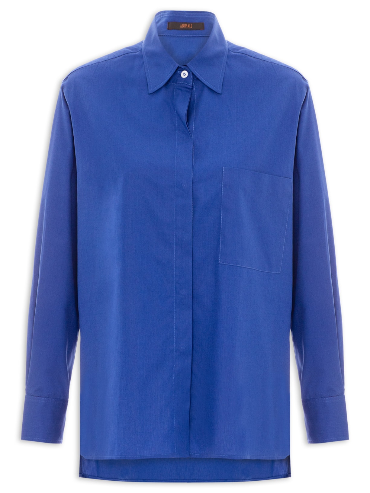 Camisa Feminina De Tricoline Essential - Azul