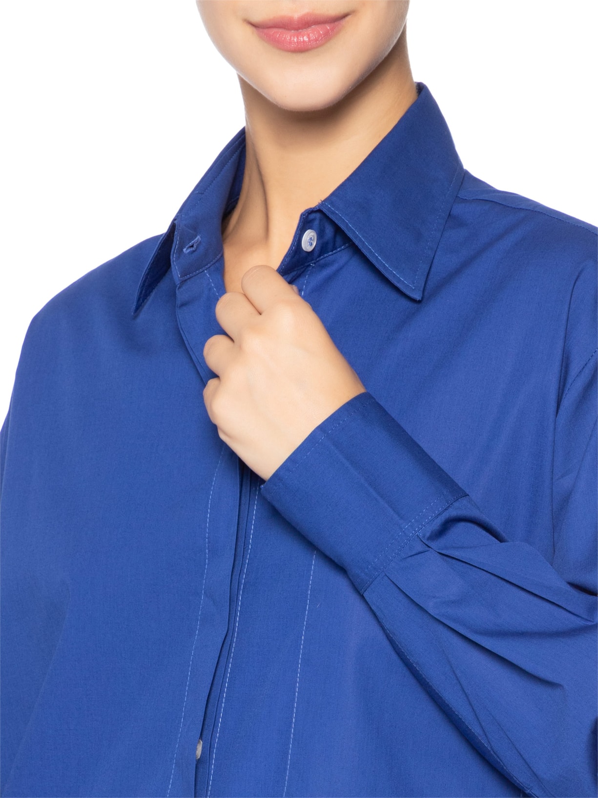 Camisa Feminina De Tricoline Essential Azul Animale