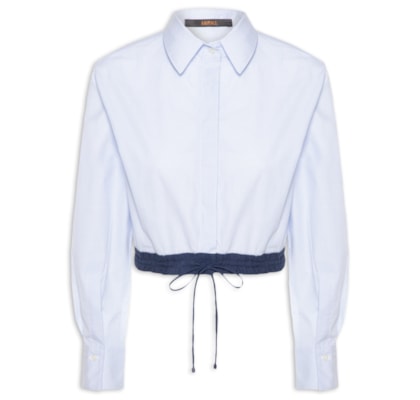 Camisa Feminina De Tricoline Listra Fairy - Azul