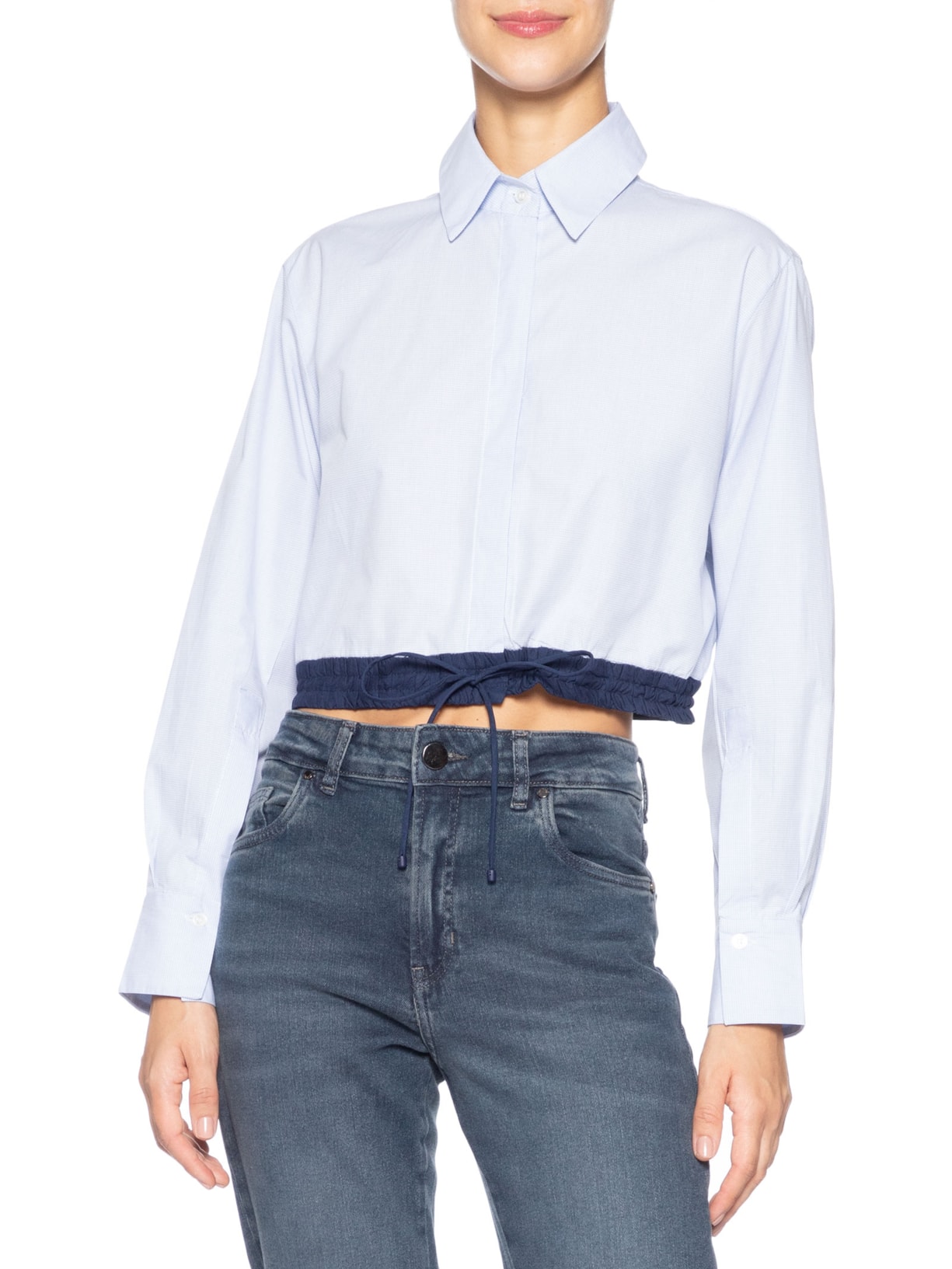 Camisa Feminina De Tricoline Listra Fairy Azul Animale