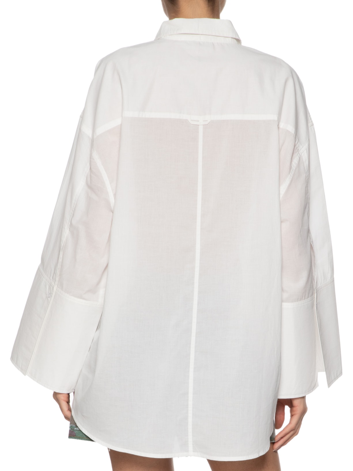 Camisa Feminina De Voil Com Bolso Branco Animale Jeans