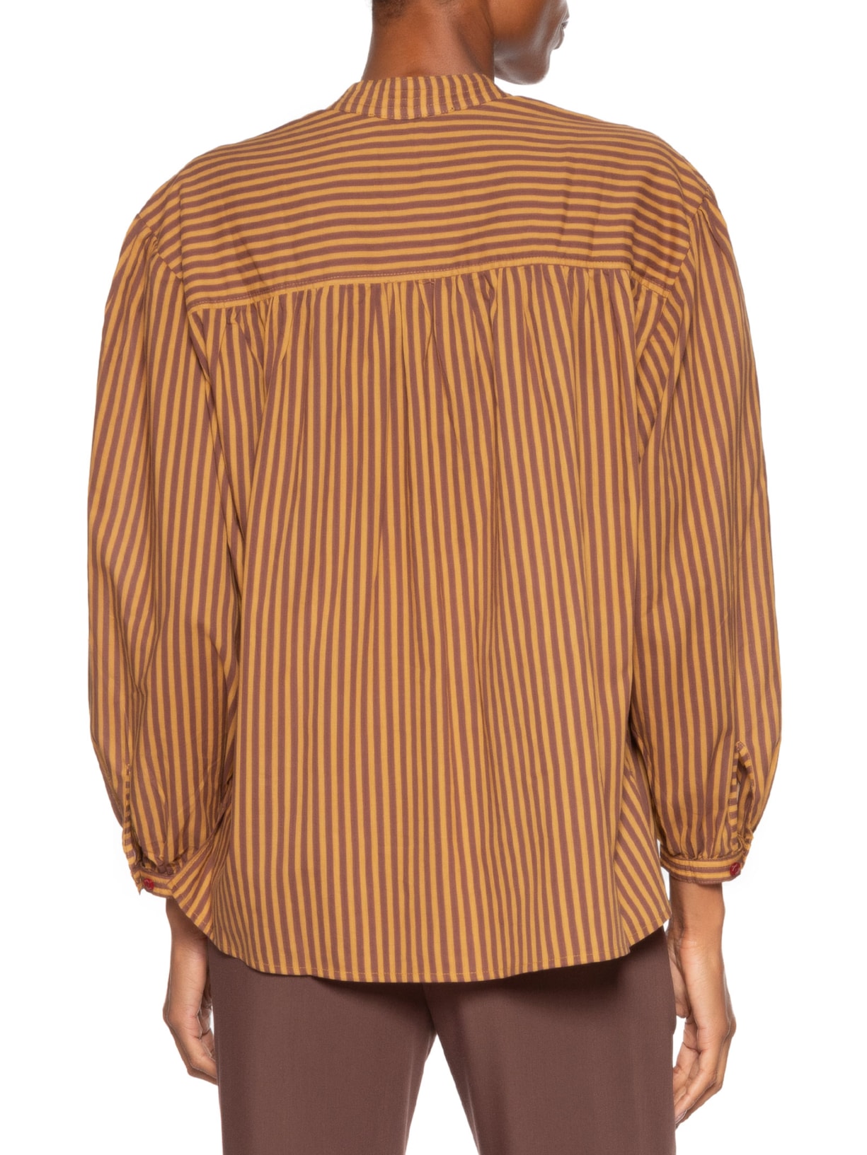 Camisa Feminina De Voil Listrada Laranja Animale