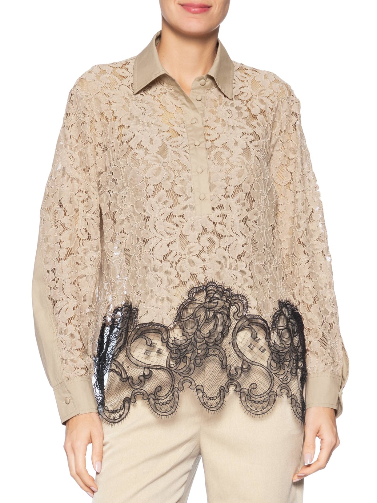 Camisa Feminina Diana Bege Le Lis