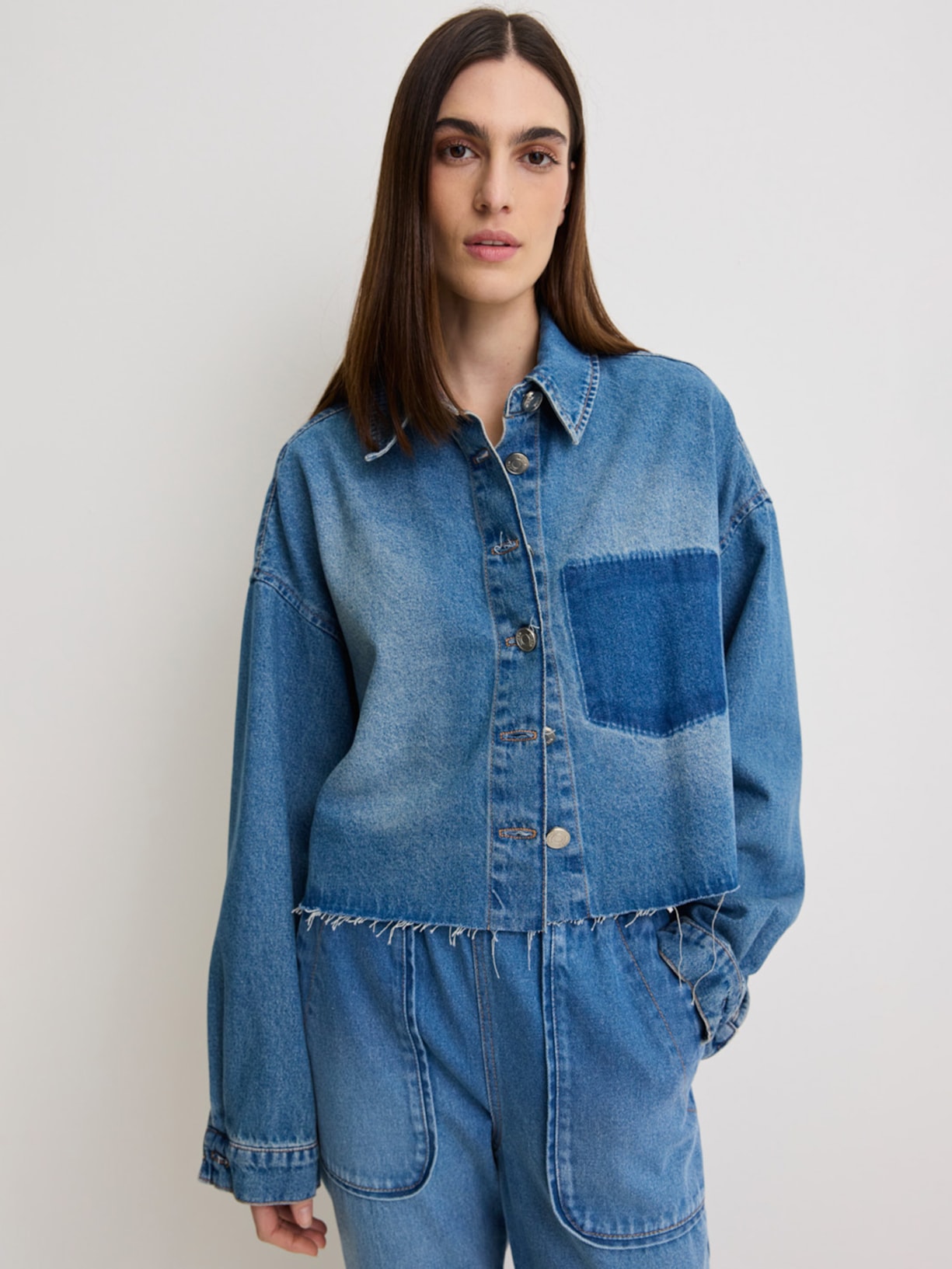 Camisa Feminina Diana Jeans I26 Azul Mixed