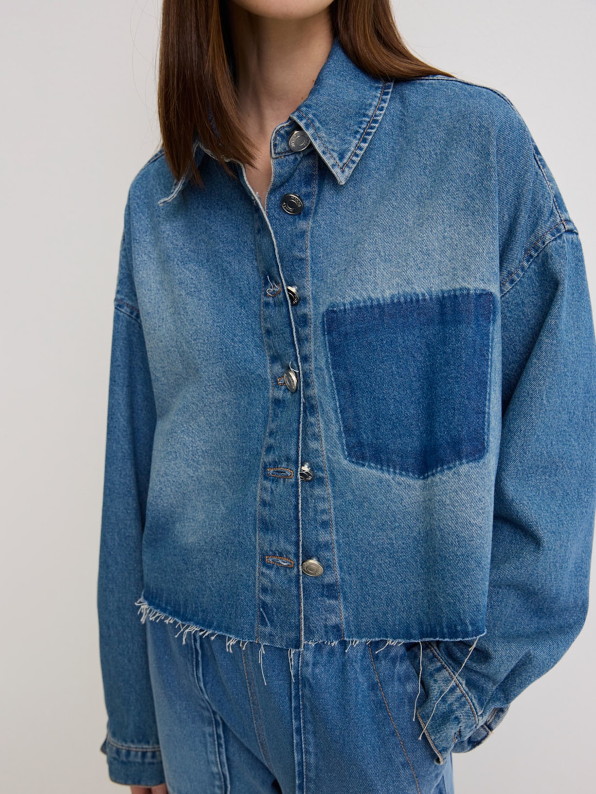 Camisa Feminina Diana Jeans I26 Azul Mixed