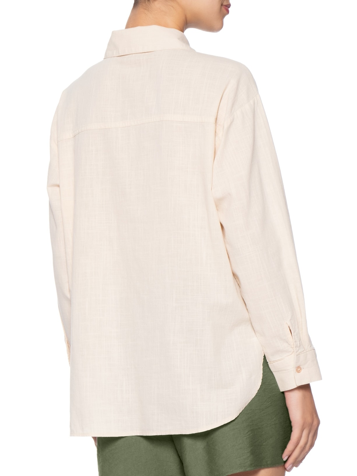 Camisa Feminina Em Algodão Bege Market 33