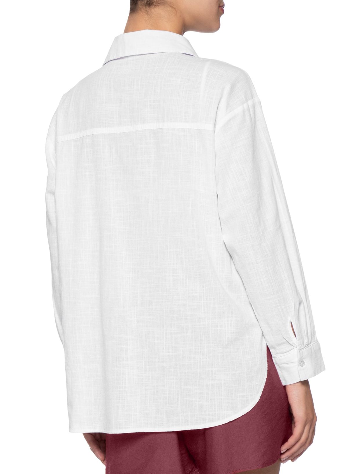 Camisa Feminina Em Algodão Branco Market 33