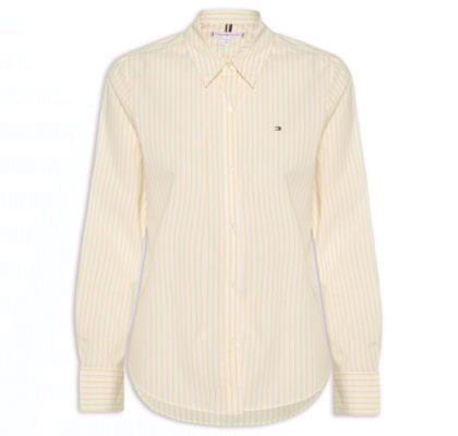 Camisa Feminina Ess Poplin Regular - Amarelo