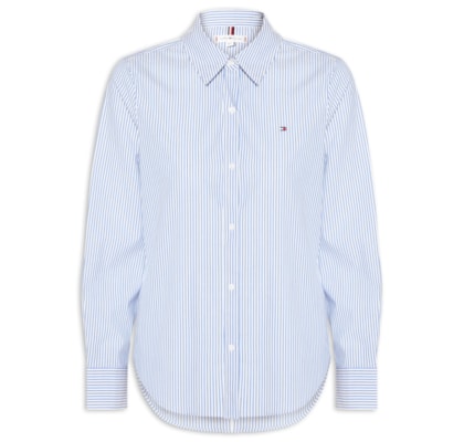 Camisa Feminina Ess Poplin Regular - Azul