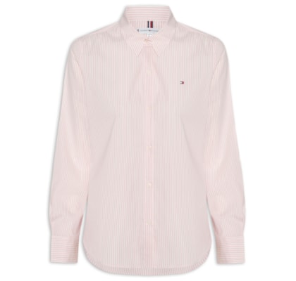 Camisa Feminina Ess Poplin Regular - Rosa