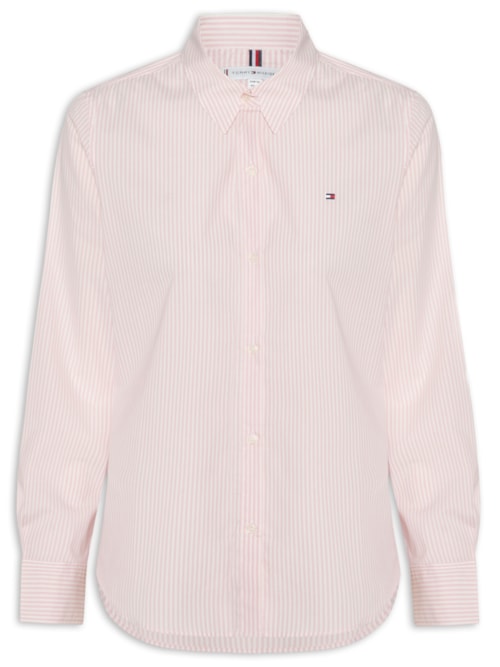 Camisa Feminina Ess Poplin Regular - Rosa